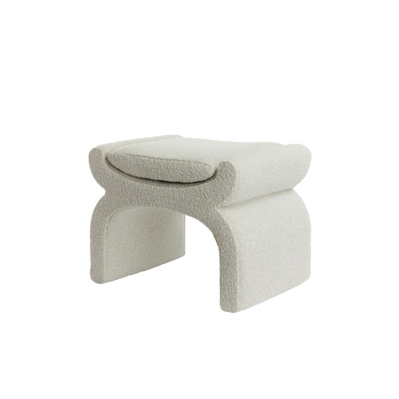 STOOL U BOUCLÉ OFFWHITE - CHAIRS, STOOLS